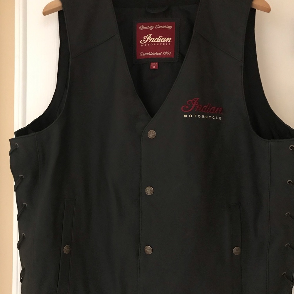 Indian Leather Motorcycle Vest